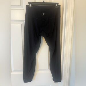 Lulu lemon cropped black leggings size 12